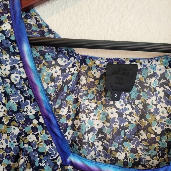 ANNA SUI FLORAL BUTTERFLIES SLEEVELESS EMBROIDERED DETAIL SQUARE NECKLIN… - Picture 16 of 16